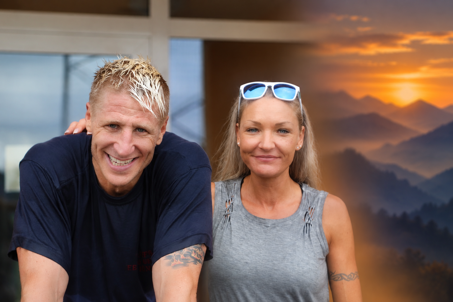 Andy mit seiner Frau
